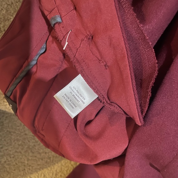 NWT Anthropologie Elevenses Burgundy The Brighten Wide Leg Pants - Picture 6 of 10